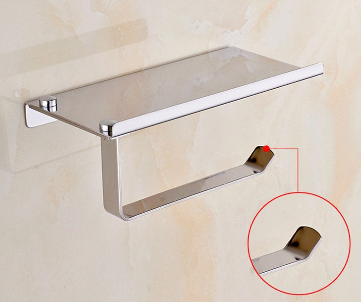 304 stainless steel phone towel rack toilet paper holder bathroom accessories creative tissue box thickening