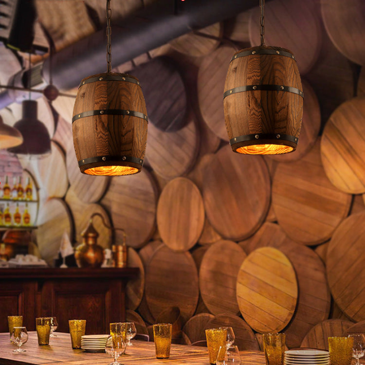 wine barrel wooden chandeliers