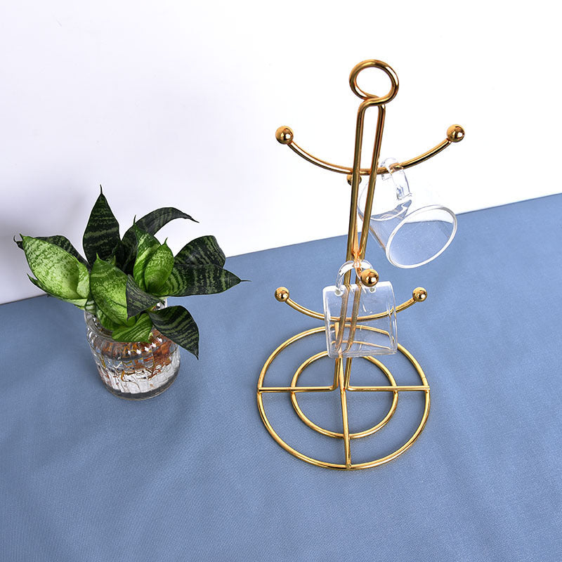 Golden Mug Cup Holder Dining Table Kitchen Simple Tree-shaped Cup Holder