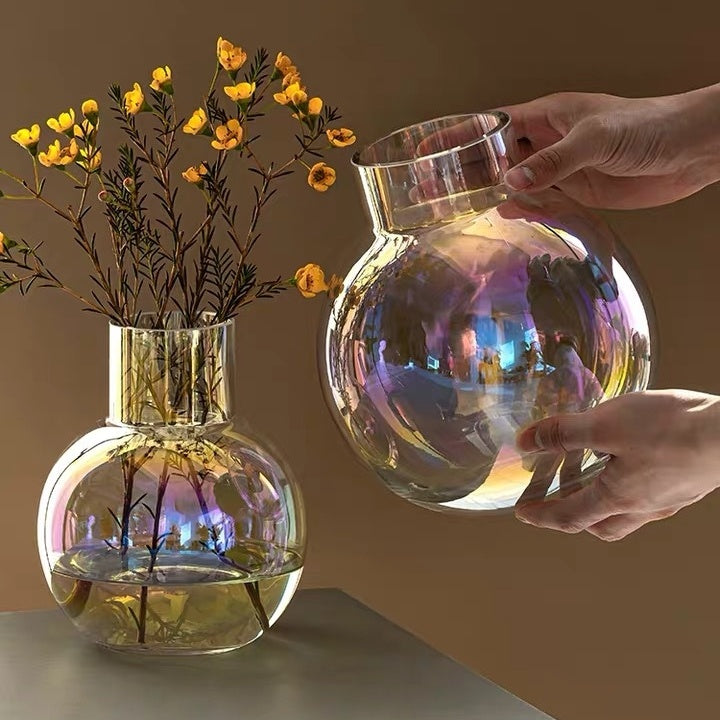 Creative Glass Vase Transparent Hydroponic Flower Dry Flower Vase