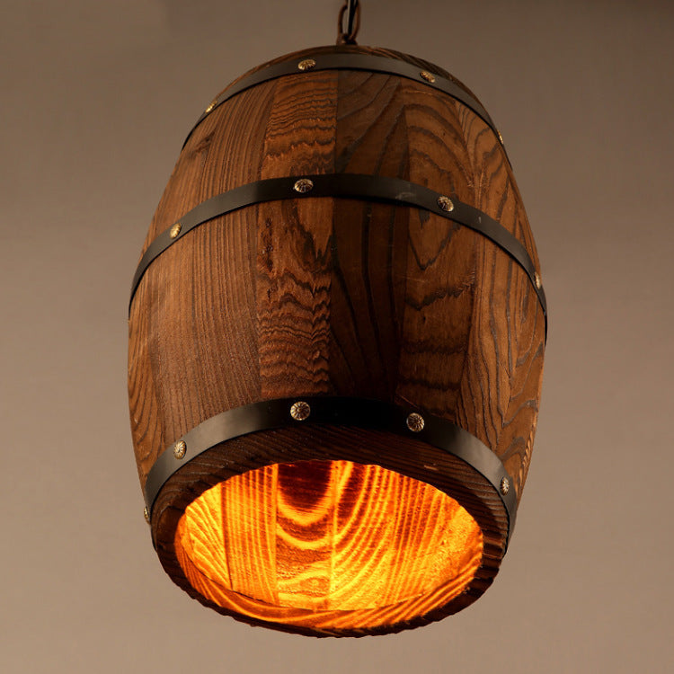 wine barrel wooden chandeliers