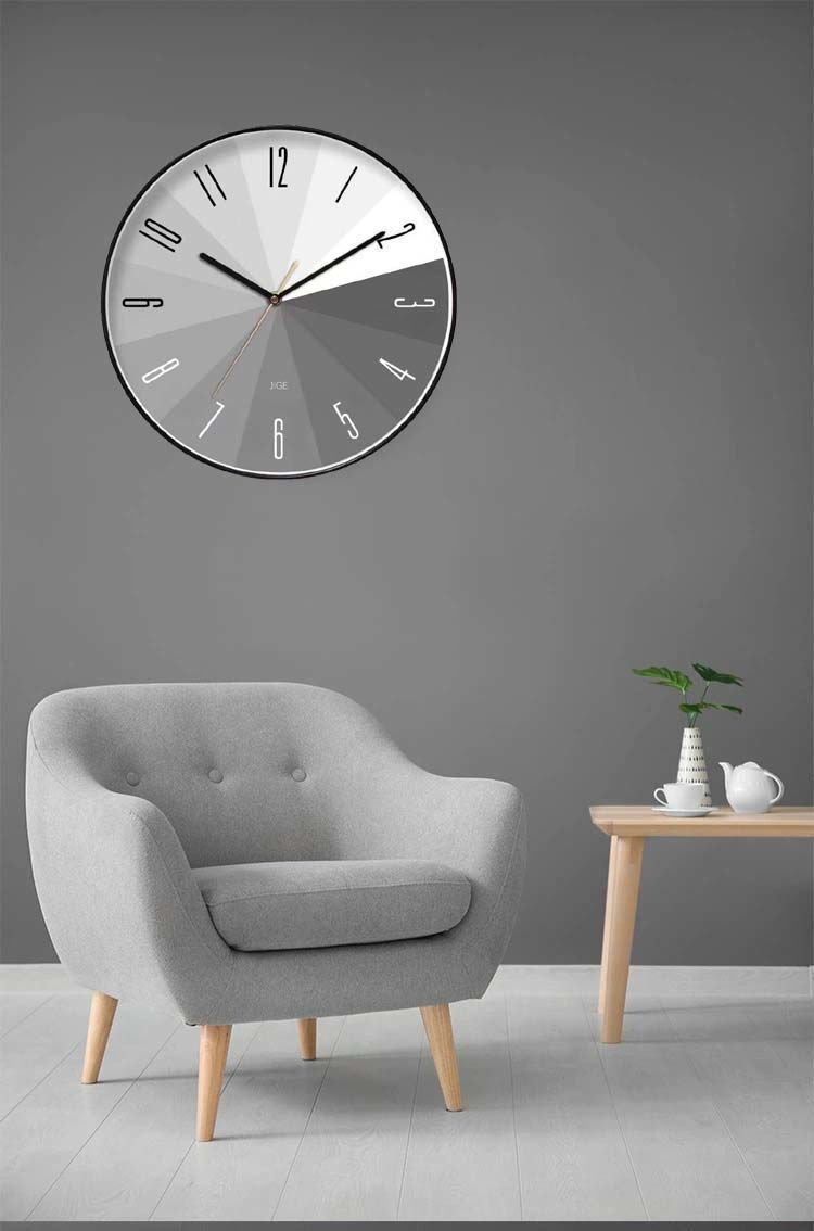 Living Room Modern Minimalist Clocks Atmosphere Household Mute Free Punch