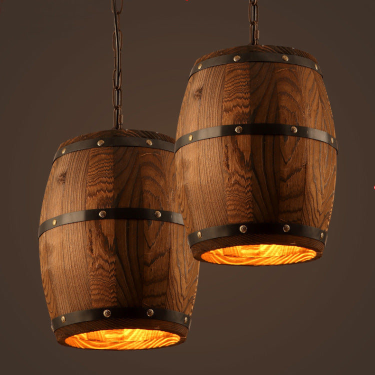 wine barrel wooden chandeliers