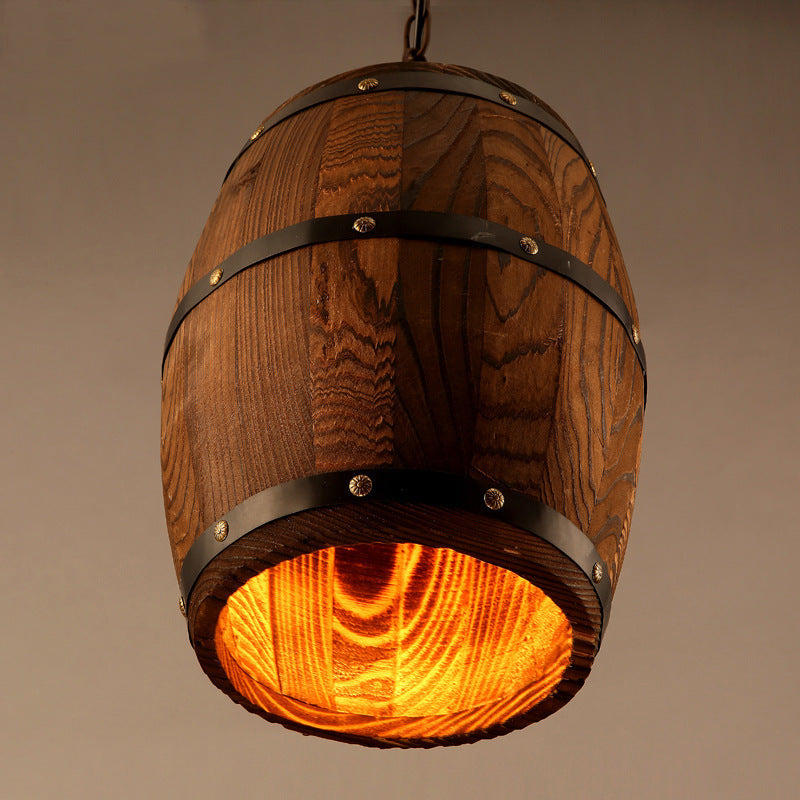 wine barrel wooden chandeliers