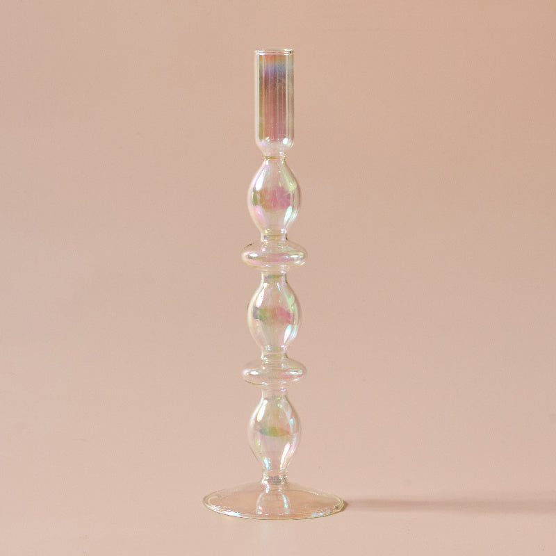 Home Office Desktop Glass Candlestick Vase