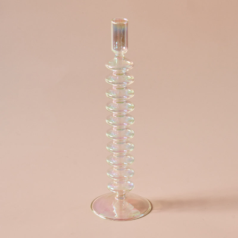 Home Office Desktop Glass Candlestick Vase